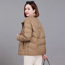 时尚保暖女款棉服冬季新款长袖宽松立领外套，女装棉衣/棉服，深妍伊美