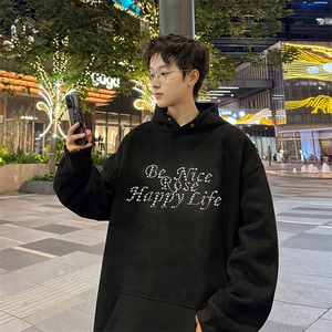 珍珠连帽卫衣潮牌男款休闲情侣外套秋冬XZ225-3-WY11-P55控855图片