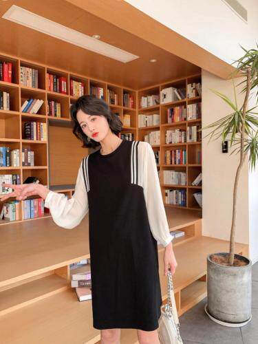 【现货】2021春季新品韩版时尚连衣裙，女装连衣裙，荷塘月色