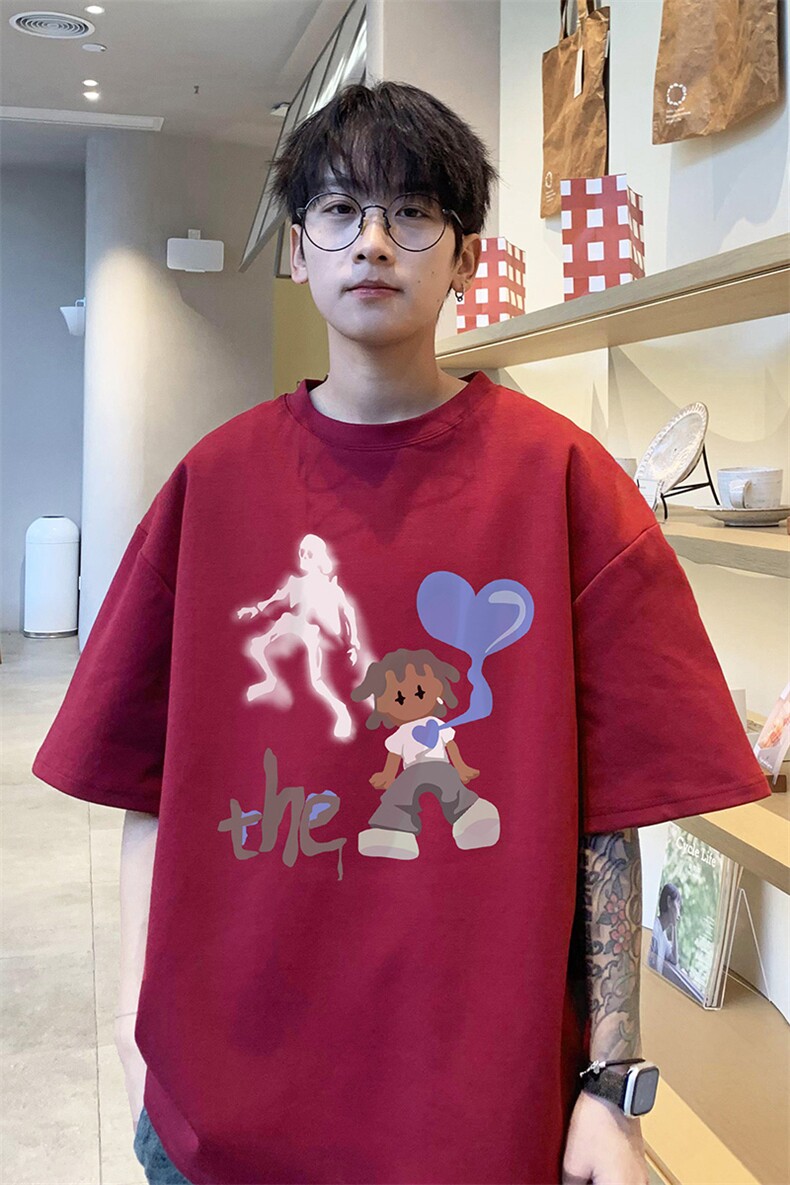 已注册纯棉220克T4321P23短袖T恤直播抖音重磅280克TB4321批28,男装T恤,电商C408(原B339-1)