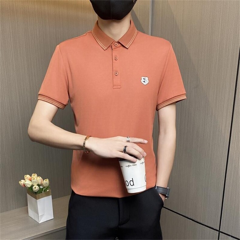 PL048-特P40控65社会小伙夏季短袖polo衫男潮牌ins翻领半袖T恤，男装Polo衫，电商D310B