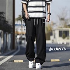 直筒百搭休闲长裤舒适阔腿裤简约坠感X1531特批：42：78，男装休闲裤，星座718