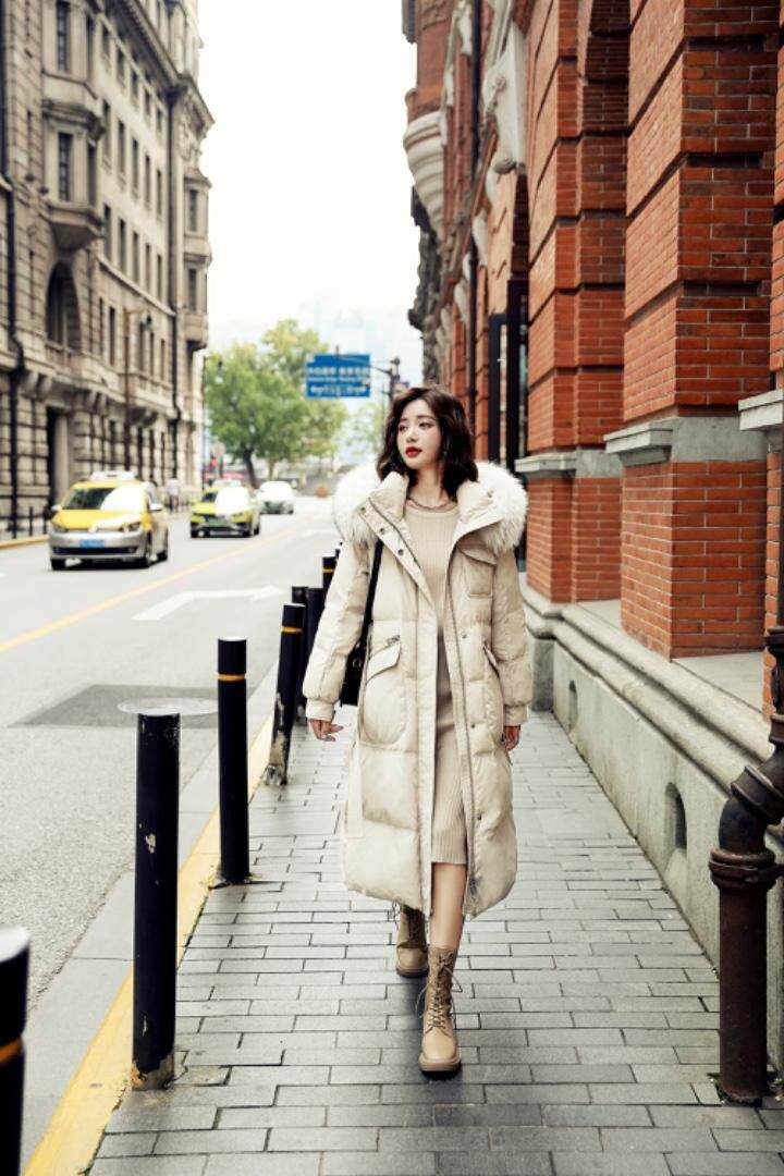 90绒加长款羽绒服，女装羽绒服，卡西姆