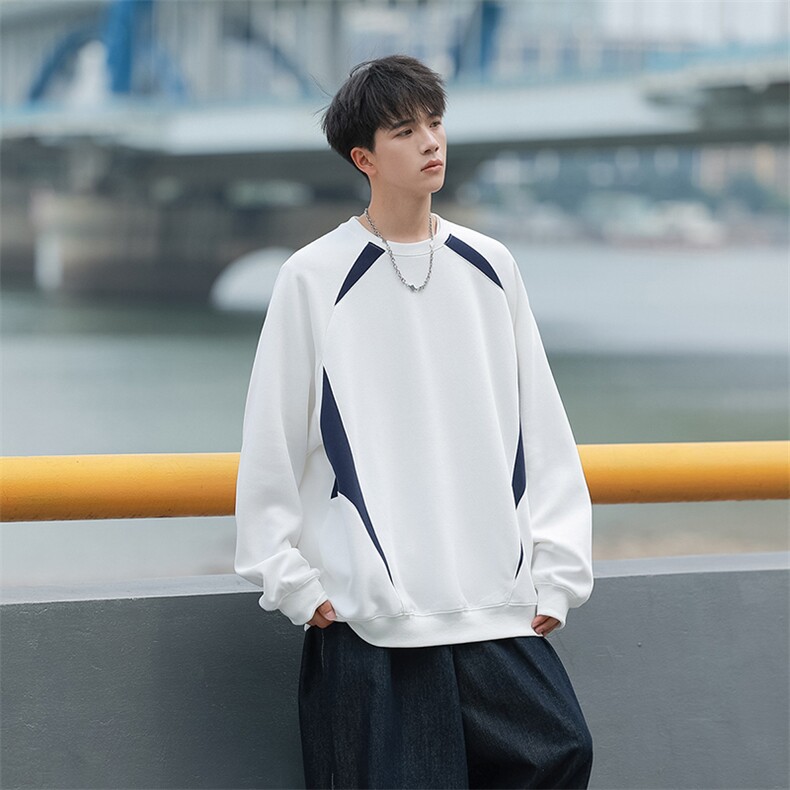 秋季现货套头宽松卫衣男圆领长袖打底衫DSA157B-W6499-特P38图片