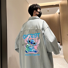 牛仔夹克男大码牛仔外套男茄克NJ77335-P60加绒款-P75，男装夹克，电商A040
