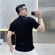欧货流行潮男短袖夏季时尚轻奢流星烫钻修身半袖男潮牌圆领上衣潮，男装T恤，星座506A