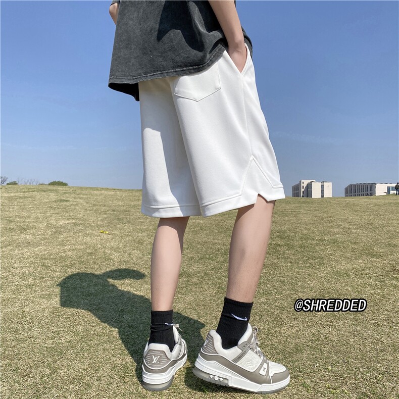 美式运动风短裤男生潮流夏季宽松纯色五分裤B315-K23226-p35控48,男装休闲裤,电商B315