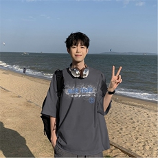 得物直播品质220克纯棉精梳xz605-dcm260-特批20控38，男装T恤，星座605(原A050)