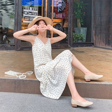 大货已出主推19新款碎花吊带T恤套装8218-Y93，女装套装/套裙，卡莱