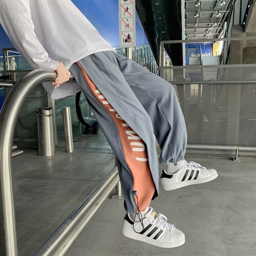 裤子男生夏季束脚九分裤潮牌高街ins港风宽松韩版潮休闲裤K26-P30，男装休闲裤，星座1008