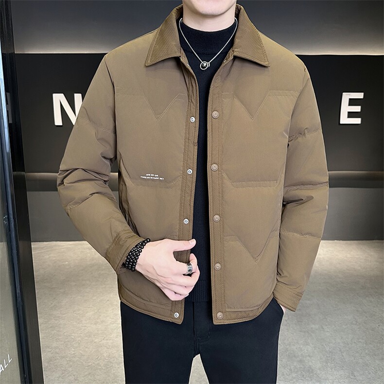 新款男士小翻领羽绒服夹克加厚防寒309B-3-81069-P140,男装夹克,星座1409-3