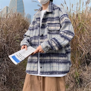 原宿青春流行日常长袖夹克标准翻领单排扣F56P68图片