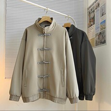 春秋新中式复古盘扣百搭潮外套男女休闲风工装夹克-W6111，男装夹克，星座601-2