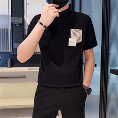 2025夏季主推款风个性潮贴布刺绣翻领POLO衫1019-特P48，男装Polo衫，电商D342
