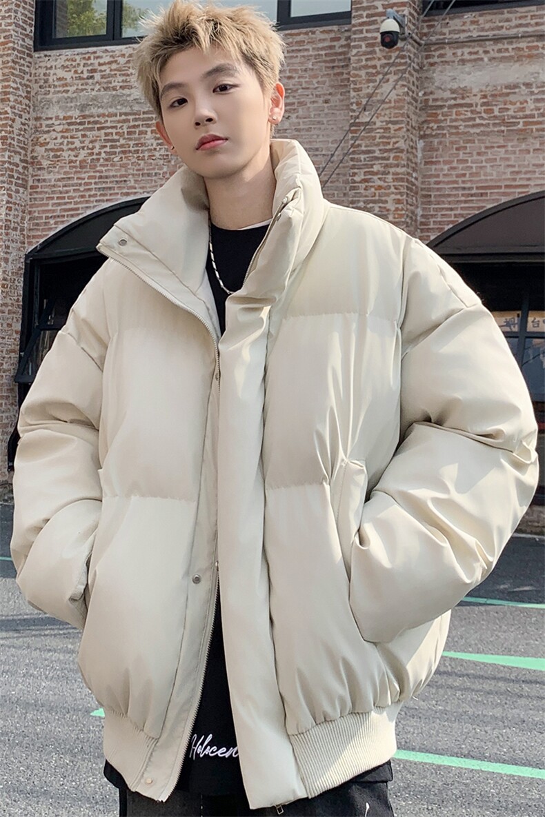 特批P100无差价冬季clean短款立领PU皮棉服男女潮牌大码棉袄M2909,男装棉衣,电商A001