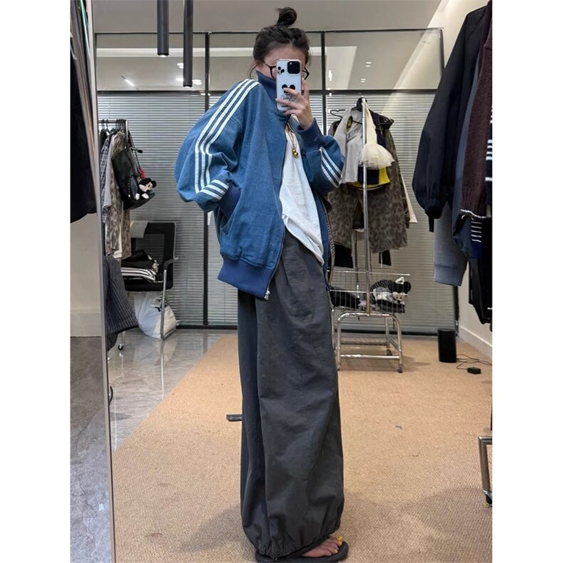 秋冬季立领复古牛仔外套潮流宽松休闲运动夹克上衣,男装工装外套,星座410-6（原星座1304-1）
