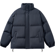 抖音得物2025新款立领棉衣纯色情侣款保暖棉衣面包服35332-P55，男装棉衣，星座717
