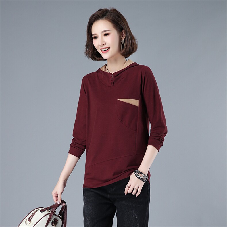 时尚潮流女装卫衣秋季新款宽松显瘦长袖上衣3507款，女装卫衣/绒衫，秋牧寒烟