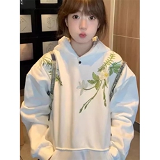 1506-1/W刺绣FM71551/P46刺绣连帽无绳卫衣潮牌男女同款，男装卫衣，星座1506-1