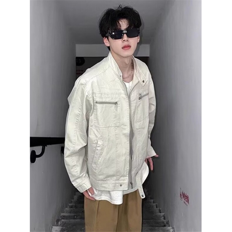 美式百搭潮牌外套男秋冬款复古立领工装哈灵顿夹克JK103,男装夹克,星座1116A（原606A-3）