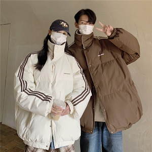 主推 港风 摇粒绒拼接情侣装棉衣宽松棉服男女冬装外套G1072 P118图片