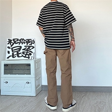 皱感【三防】金属扣冰丝透气拖地休闲伐木裤伞兵裤XK009-P60控78，男装休闲裤，星座216(原A116)