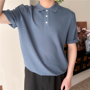 春夏薄款男士翻领短袖POLO衫冰丝针织衫 B3004-P55图片