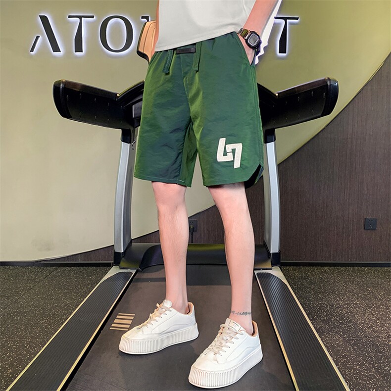 KD08-特P38控58小伙风沙滩裤男潮牌男士休闲速干裤夏季短裤绿首,男装休闲裤,星座215（原电商B249）