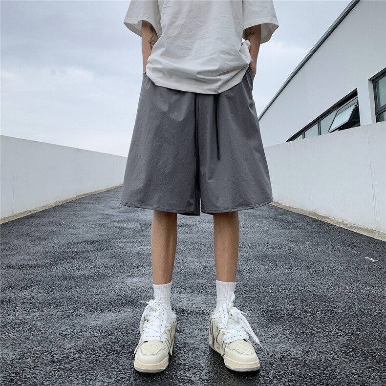 2025港风冰丝短裤男大码男士中码男潮流五分裤男DK8796P25控38,男装牛仔裤,星座227-7