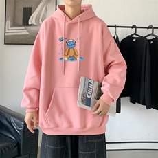 L2473P48韩版ins男士学生宽松运动连帽卫衣秋冬加绒情侣外套，男装卫衣，星座510A-1