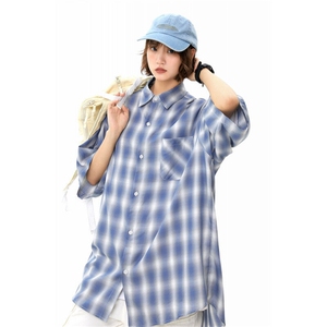 美式凉感速干短袖衬衫男女夏季新款宽松垂感防晒外套上衣927P45图片