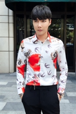 2021秋冬潮流个性花衬衫男长袖韩版休闲印花衬衣A470-CS111，男装衬衫，电商A207