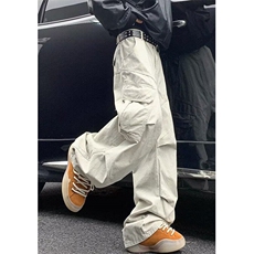 复古高端工装裤男春秋高级感潮牌痞帅休闲宽松阔腿裤KA56，男装休闲裤，星座1116A（原606A-3）