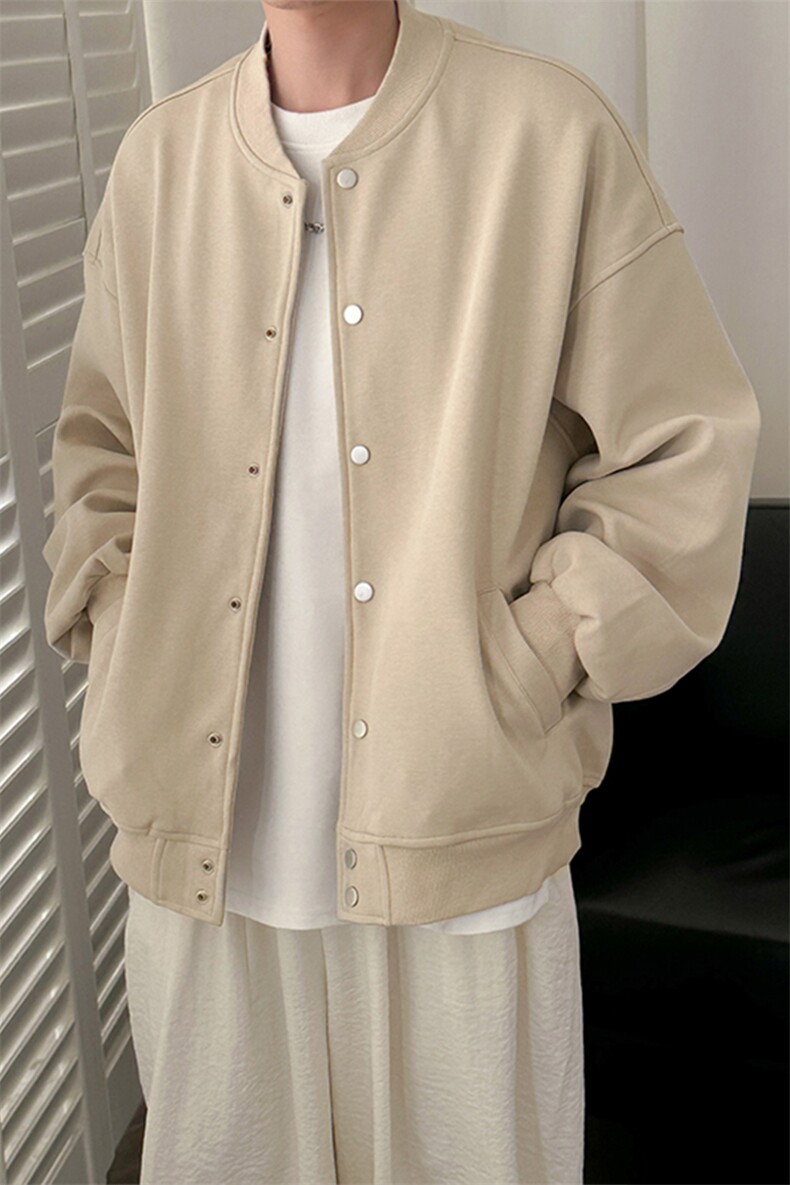 现货-春季新品个性百搭夹克男休闲纯色棒球服外套-AJ2414-P105,男装夹克,电商A351