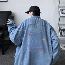 牛仔夹克男大码牛仔外套男茄克NJ77180-P60，男装夹克，电商A040