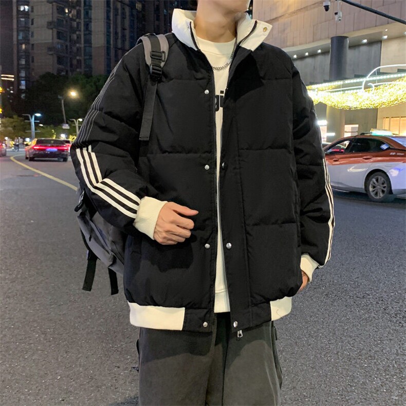 ！2025秋冬新款男士立领撞色棉衣百搭棉服外套MY200特P75图片
