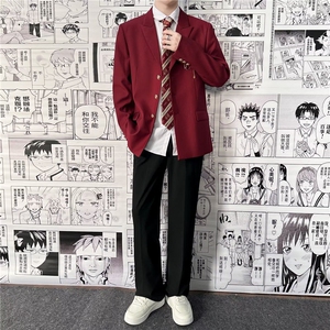 爱神丘比特以神之名dk制服西装外套男女学院风高校黑色西服套装图片