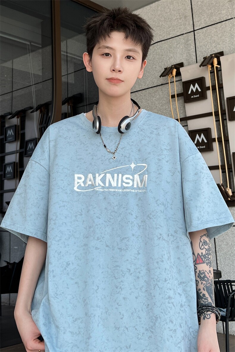 ！2026夏季新款男士刺绣碎花短袖潮牌情侣半袖T2533特P28,男装T恤,电商B220
