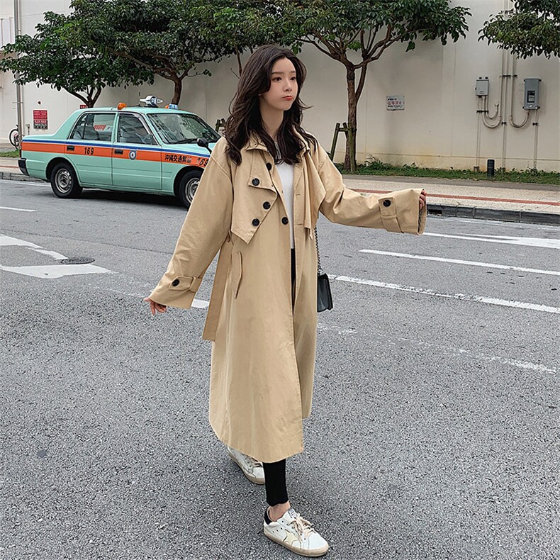 2021春季新款立领长款风衣浙宝292A货号L033,女装风衣,时倾STUDIO