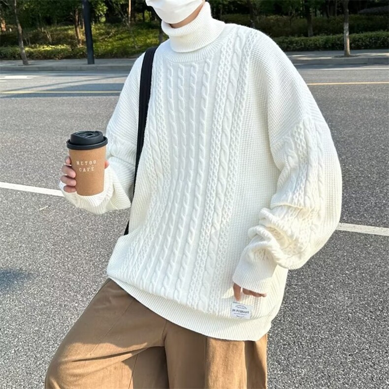 高领毛衣男款冬季2023新款针织衫宽松慵懒风M335P50,男装针织衫/毛衣,星座1116-2