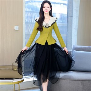提花女士西装外套2025春秋新款小个子短款气质高级感百搭长袖西服图片