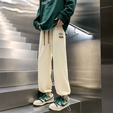 2025春夏新款直筒裤长裤大码宽松卫裤男休闲束脚阔腿裤K1064-P40，男装休闲裤，星座207