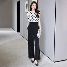 时尚吊带裤套装女2025夏季爆款女装宽松设计感职业气质洋气两件套，女装套装/套裙，火爆靓佳人