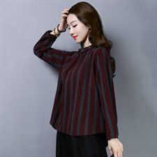 毛衣潮流时尚中长款长袖简约麻立领长袖纽扣条纹，女装针织衫/毛衣，叶笙衣