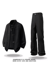 西服立体绣95%绦纶5%氨纶M-5XL大码XF78058P90控139 西裤78151P45图片