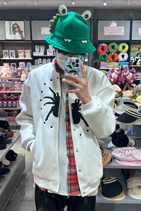 潮美式街头蜘蛛夹克棒球服cleanfit潮牌宽松外套 JK612 特P60图片