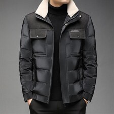 纯色羽绒服冬装白鸭绒加厚保暖面包服商务休闲外套男DS9912-P255，男装羽绒服，电商B212（原钱塘6029）
