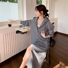 【新款2026春】法式连帽卫衣+半身裙套装088-9821P195K318，女装套装/套裙，2C088