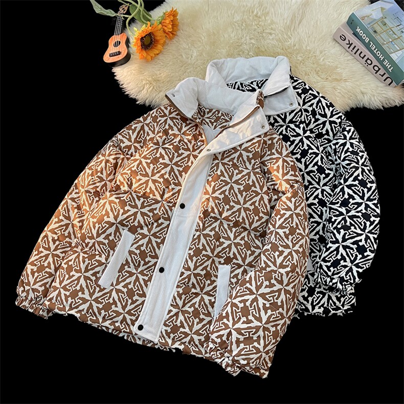异色门禁棉衣棉服立体印花面包服立领棉袄外套量大有差1614-P80,男装棉衣,星座207