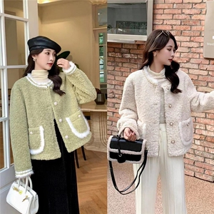 现货 年货款 皮毛一体 小香风 外套 秋冬，其它，艾佳美